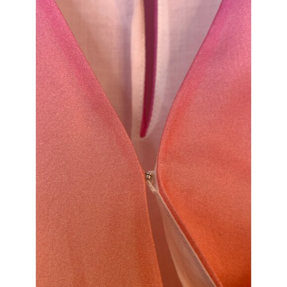 Rainbow Silk Tiered Maxi Dress Sleeveless V-Neck Designer Festival RX10446 - Picture 6 of 11